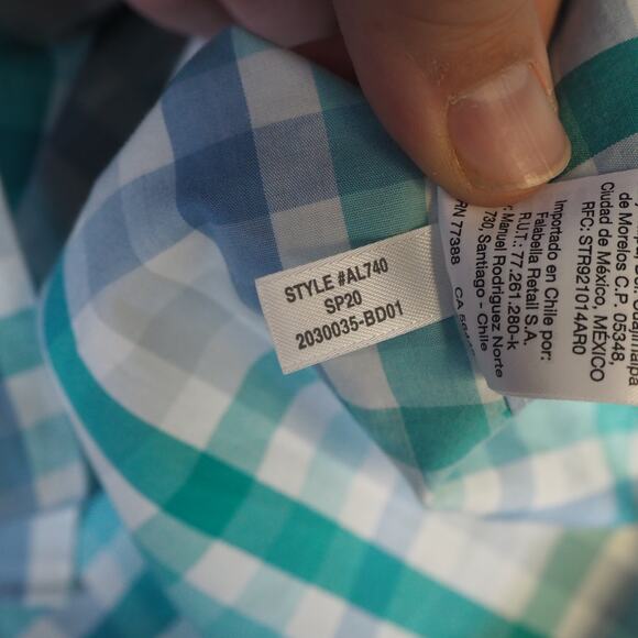 J Crew Flex Wrinkle Free Plaid Button Down Men's Size L Slim Fit Cotton Elastane - Picture 12 of 12